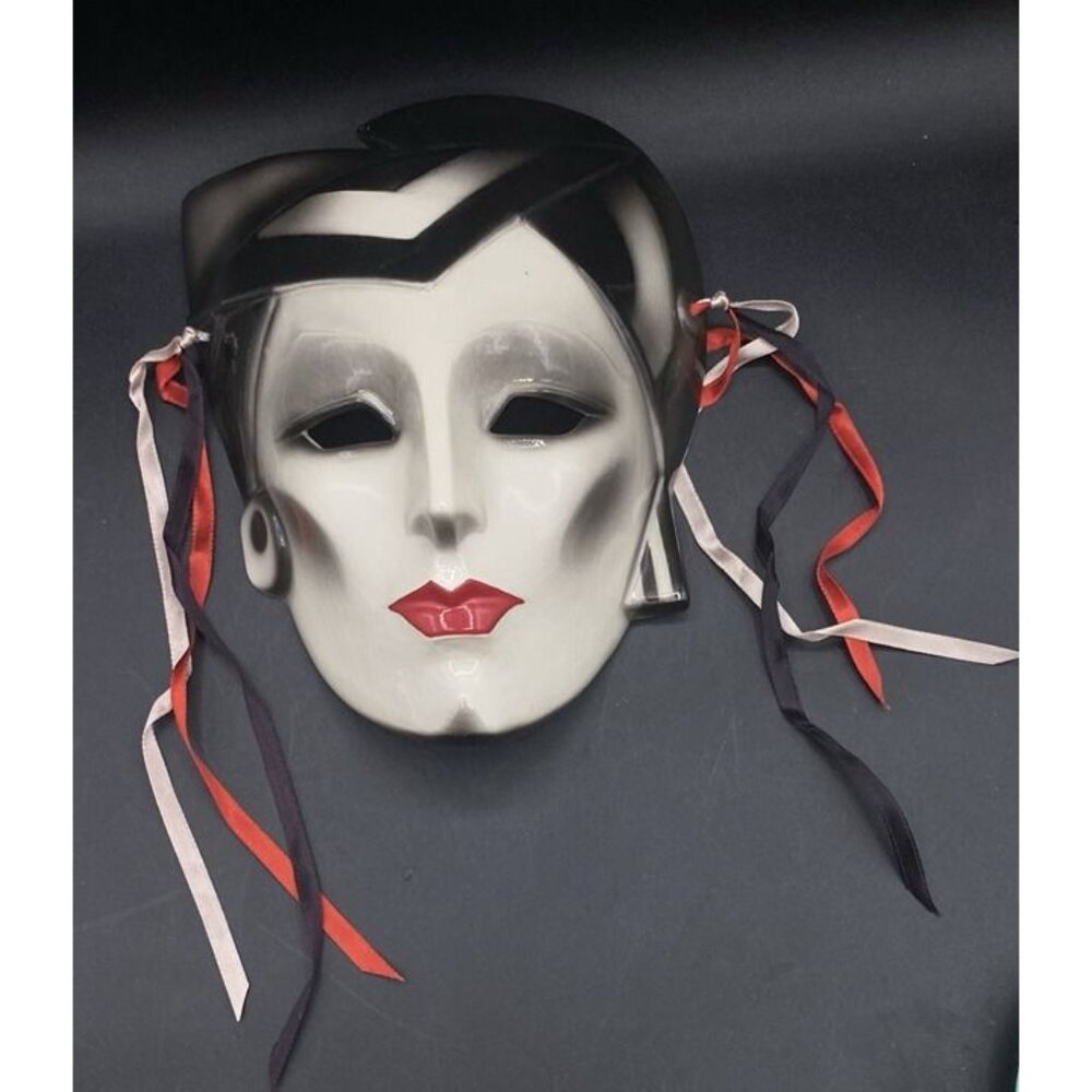About Face Clay Art Gothic Androgynous Masquerade Wall Mask High Cheeks